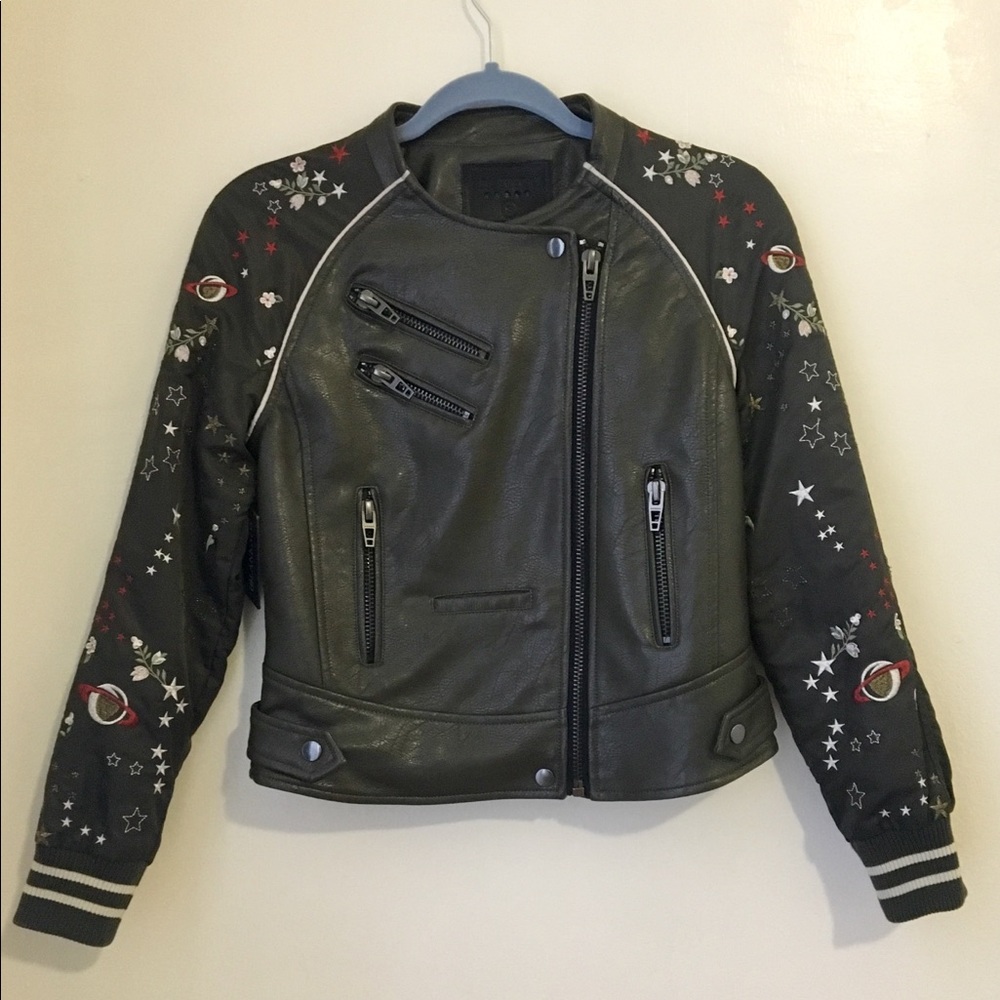 🍬BlankNYC Vegan-leather PU  Moto Bomber